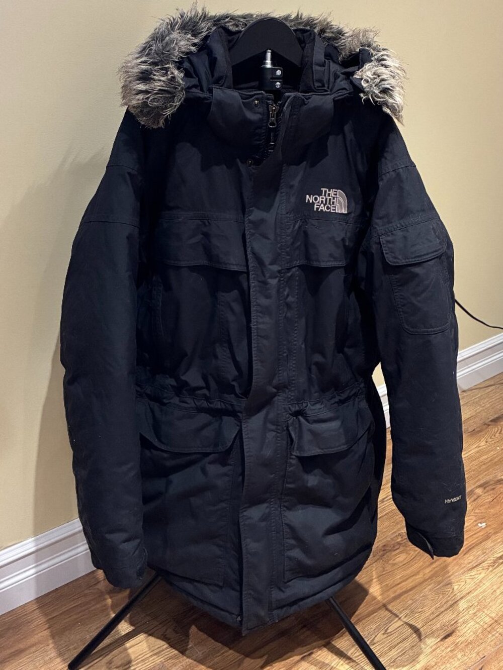 North Face McMurdo Parka, Heavy Duty Winter Coat, Parka Blk Large Size